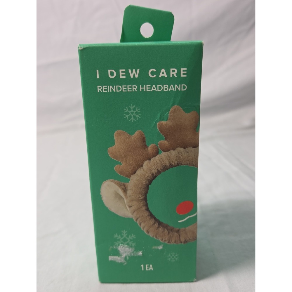 I Dew Care: Brown Reindeer Polyester Headband New